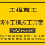 砌体工程施工方案