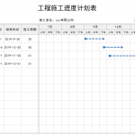 28款工程施工进度计划表横道图甘特图excel表格模板