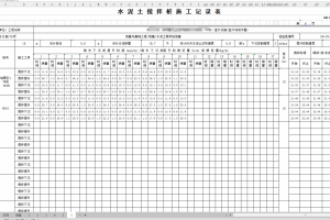 水泥土搅拌桩施工记录表