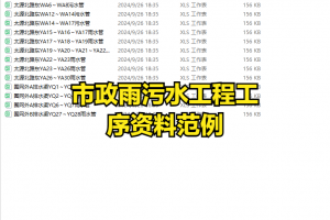 市政雨污水工程工序资料范例（含CAD图）