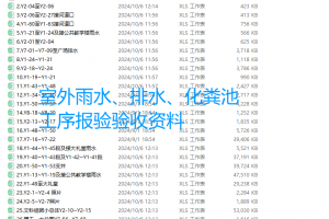 室外雨水、排水、化粪池工序报验验收资料