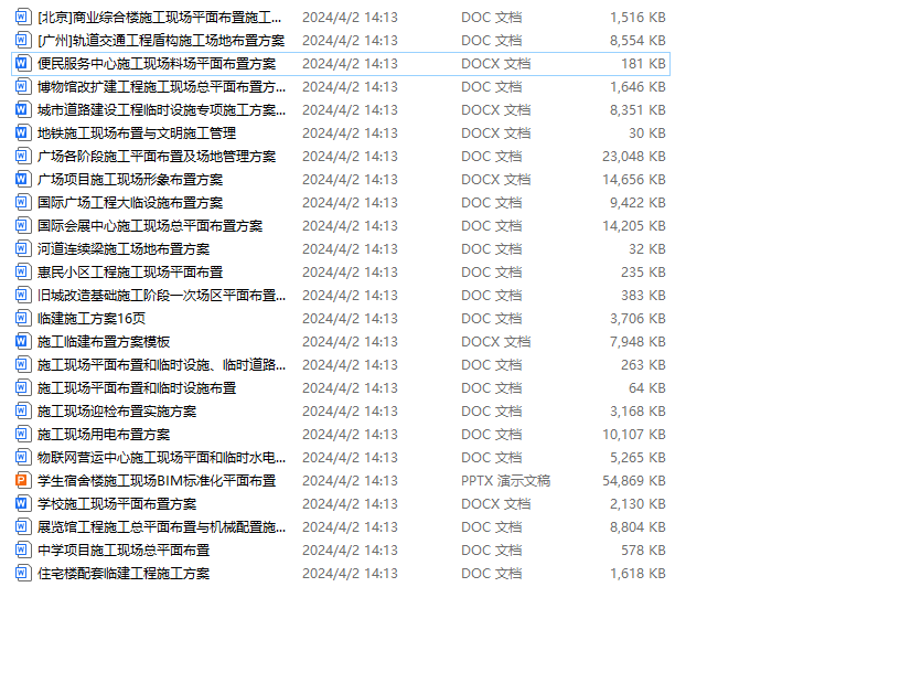 25套施工现场平面布置方案