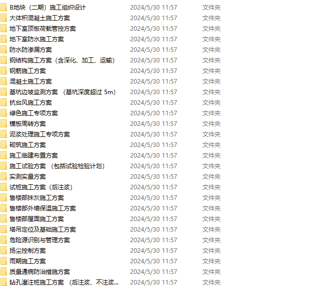 2022年完工项目全套方案模板(61个Word+CAD)