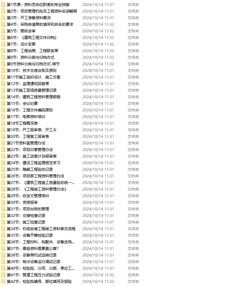 资料员知识点课程