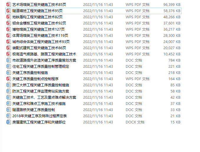 [一键下载]20套关键施工工序及施工技术