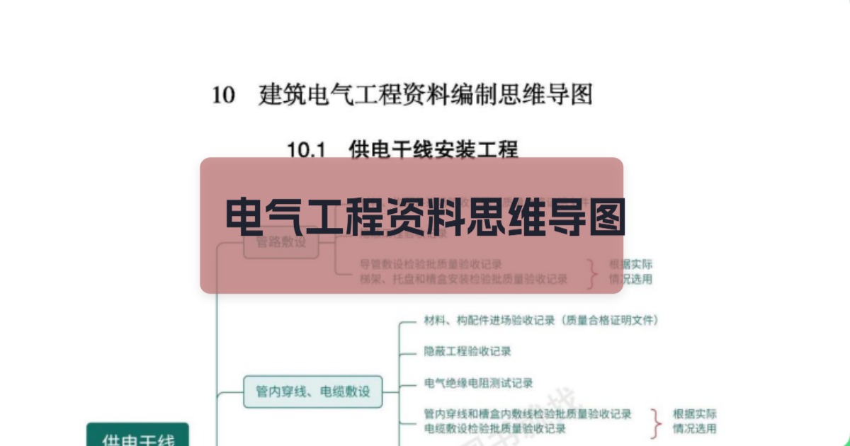 电气工程资料思维导图